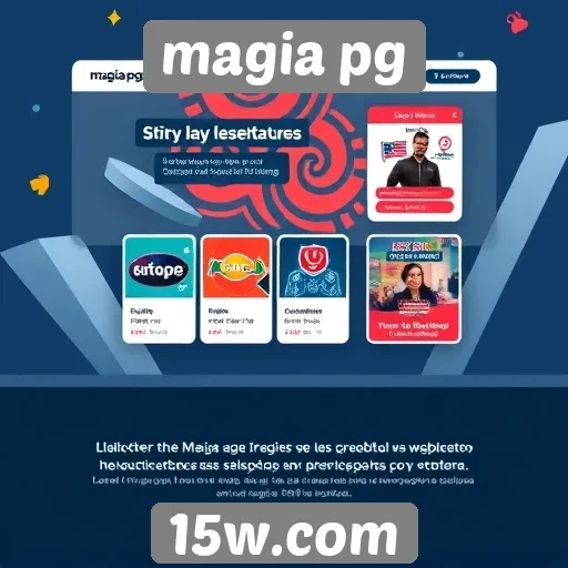 Tendências no design do site Magia PG